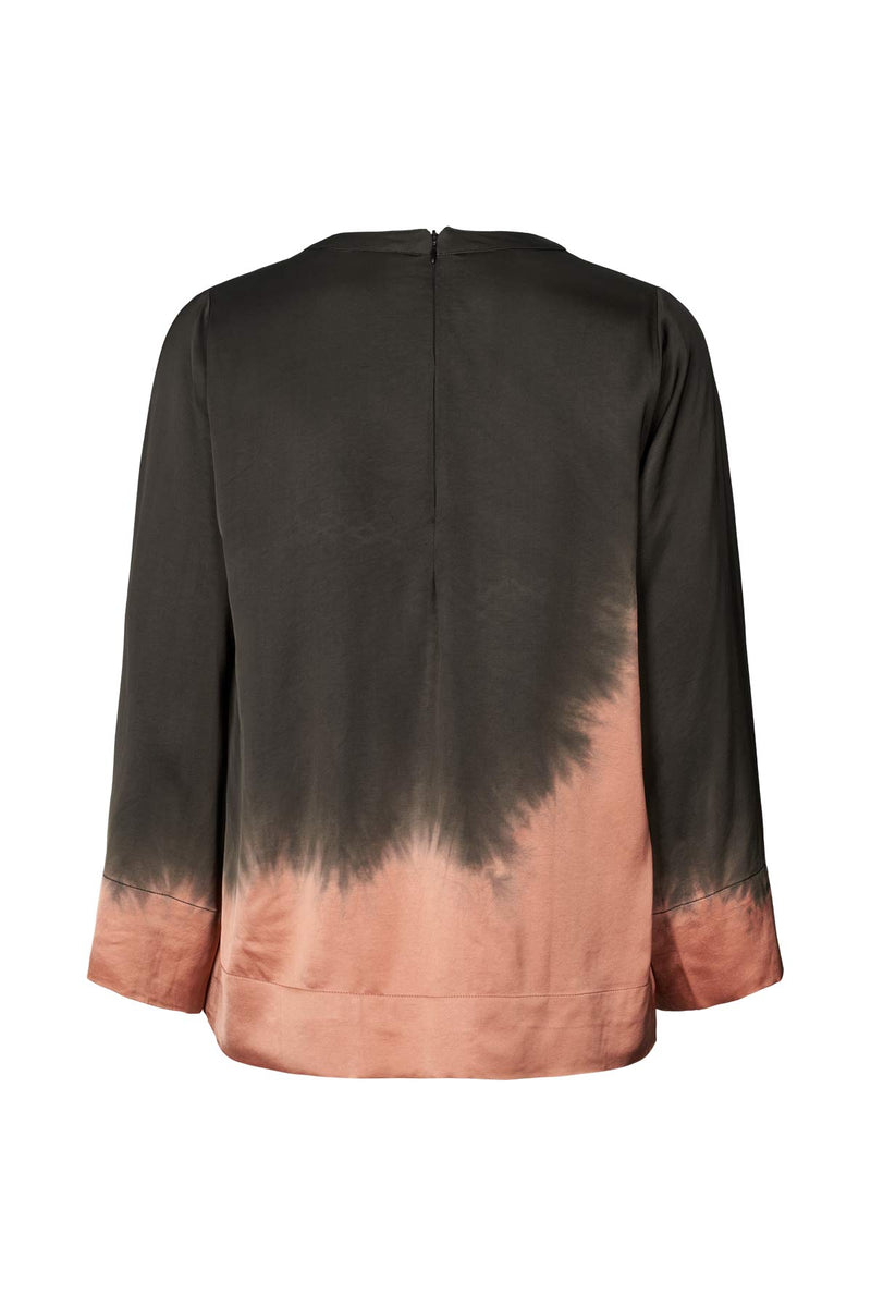 Herta - Coastal 3/4 sleeve top I Black peachy combo    3 - Rabens Saloner