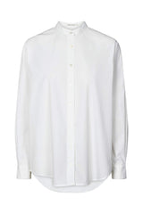 Jori - Poplin grandad shirt  I White    3 - Rabens Saloner