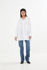 Noah - Poplin oversized shirt I White 4 - Rabens Saloner