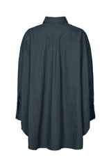 Noah - Poplin oversized shirt I Dark navy 2 - Rabens Saloner