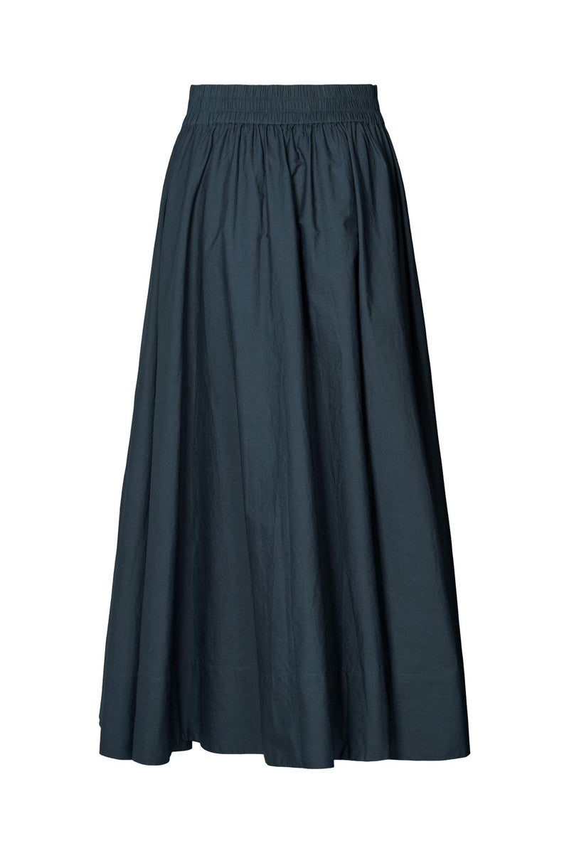 Rita - Poplin full skirt  I Dark navy    3 - Rabens Saloner