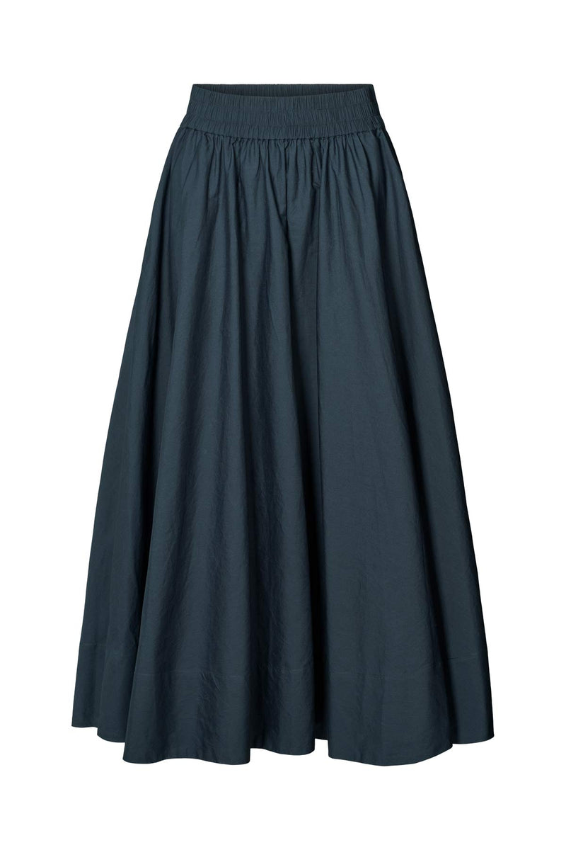 Rita - Poplin full skirt  I Dark navy    2 - Rabens Saloner