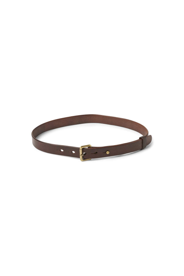 Adelka - Leather slim belt I Dark brown Dark brown 70 1 - Rabens Saloner