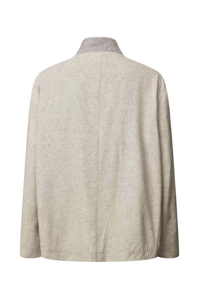 Ethena - Drapy tailoring jacket I Grey melange 6 - Rabens Saloner