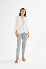 Adelle - Striped tailoring slim pants I Pink stripe 3 - Rabens Saloner