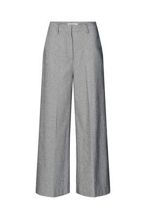 Zoe - Striped tailoring wide leg pants I Navy stripe Navy stripe XXS 1 - Rabens Saloner