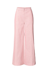 Zoe - Striped tailoring wide leg pants I Pink stripe Pink stripe XS 4 - Rabens Saloner