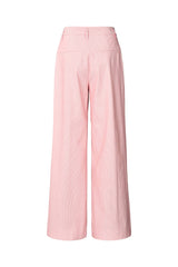 Zoe - Striped tailoring wide leg pants I Pink stripe 5 - Rabens Saloner