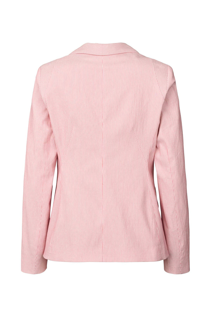 Helda - Striped tailoring jacket I Pink stripe 7 - Rabens Saloner