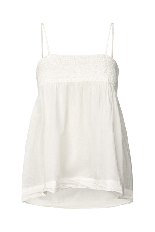 Dot - Cotton smock string top I White White XS 1 - Rabens Saloner