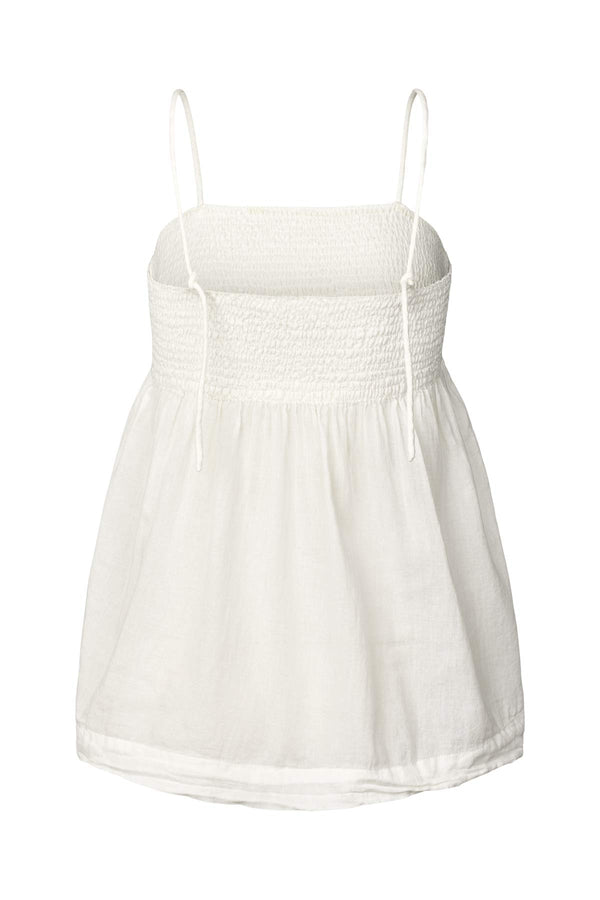 Dot - Cotton smock string top I White 2 - Rabens Saloner