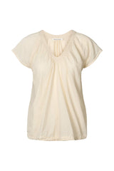 Dipsy - Cotton V-neck top I Sandstone Sandstone XS 2 - Rabens Saloner