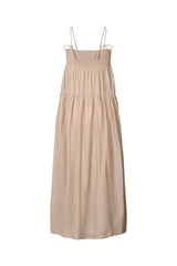 Dodo - Cotton smock tier dress I Caramel 2 - Rabens Saloner
