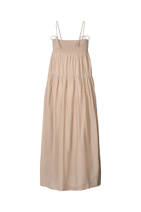 Dodo - Cotton smock tier dress I Caramel 2 - Rabens Saloner