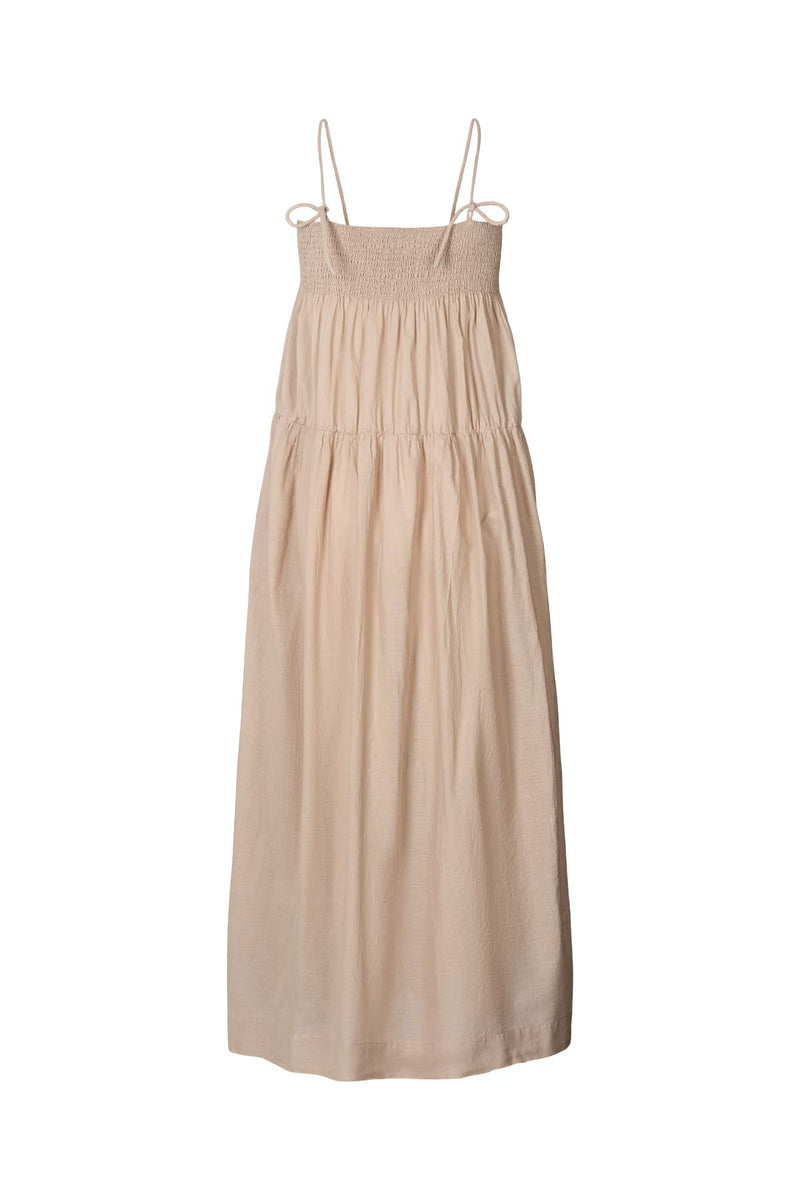 Dodo - Cotton smock tier dress I Caramel 2 - Rabens Saloner