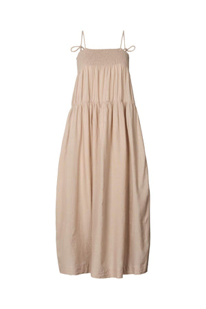 Dodo - Cotton smock tier dress I Caramel Caramel XS 1 - Rabens Saloner