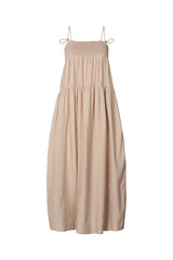 Dodo - Cotton smock tier dress I Caramel Caramel XS 1 - Rabens Saloner