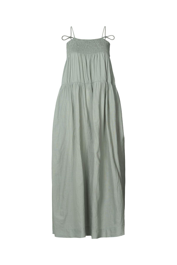 Dodo - Cotton smock tier dress I Sage Sage XS 1 - Rabens Saloner