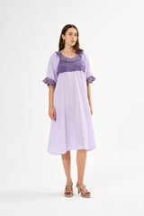 Dortia - Cotton short angel dress I Violet 1 - Rabens Saloner