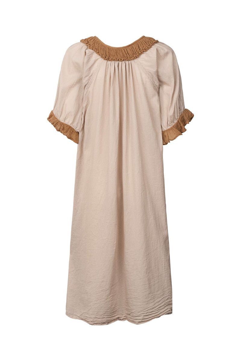 Dortia - Cotton short angel dress I Caramel 2 - Rabens Saloner