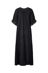 Dorothea - Cotton long angel dress I Black 2 - Rabens Saloner