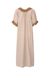 Dorothea - Cotton long angel dress I Caramel 4 - Rabens Saloner