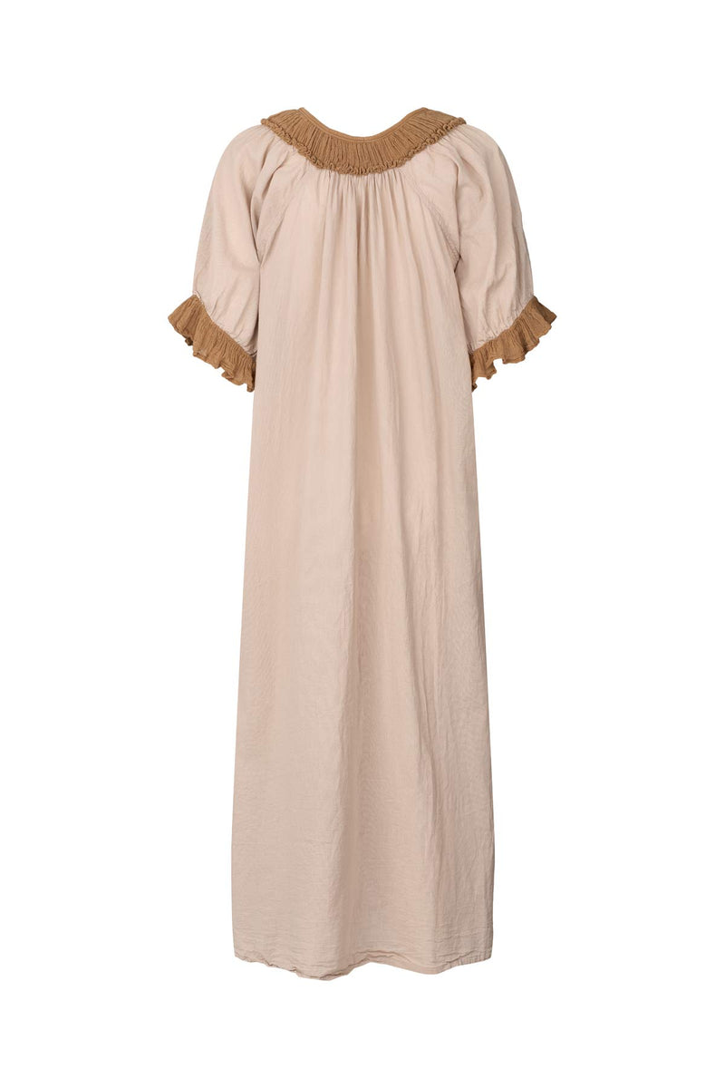 Dorothea - Cotton long angel dress I Caramel 4 - Rabens Saloner