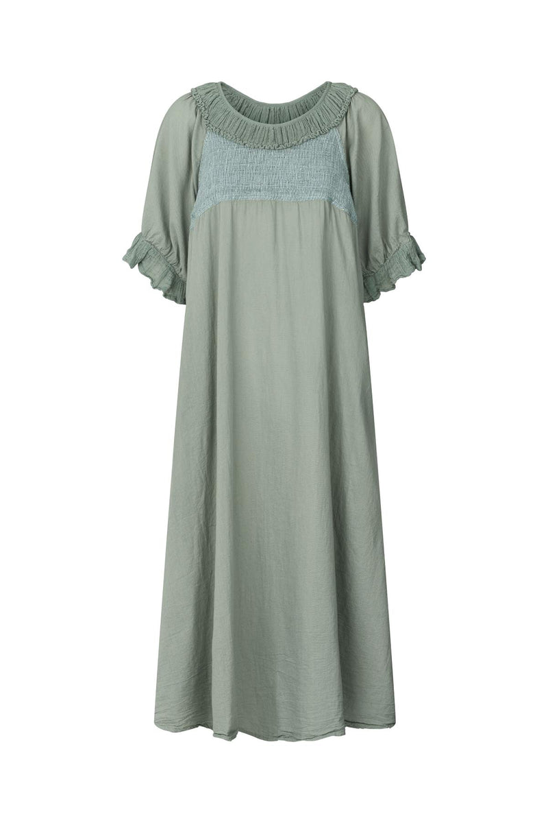 Dorothea - Cotton long angel dress I Sage Sage XS 1 - Rabens Saloner