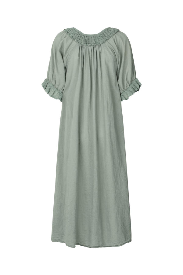 Dorothea - Cotton long angel dress I Sage 2 - Rabens Saloner