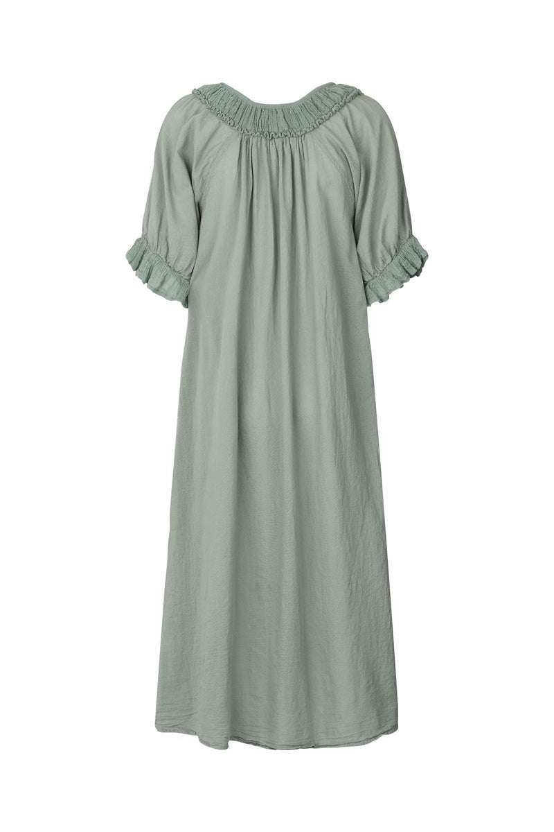 Dorothea - Cotton long angel dress I Sage 2 - Rabens Saloner