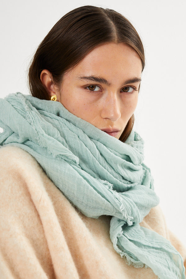 Dorde - Cotton gauze scarf I Caramel 2 - Rabens Saloner