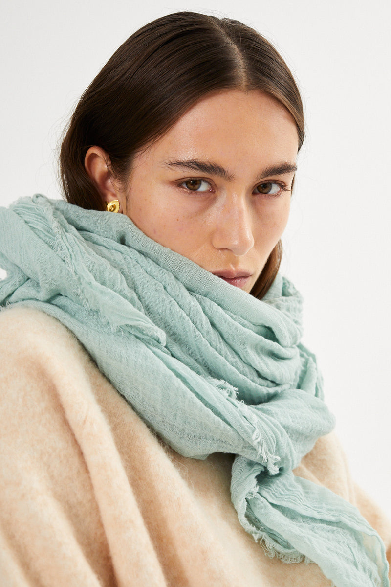 Dorde - Cotton gauze scarf I Caramel 2 - Rabens Saloner