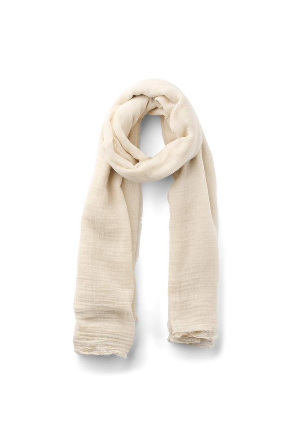 Dorde - Cotton gauze scarf I Sandstone Sandstone O/S 1 - Rabens Saloner