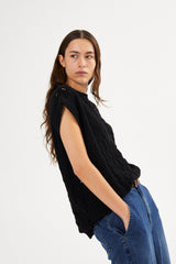 Benny - Trail knit vest I Black 1 - Rabens Saloner