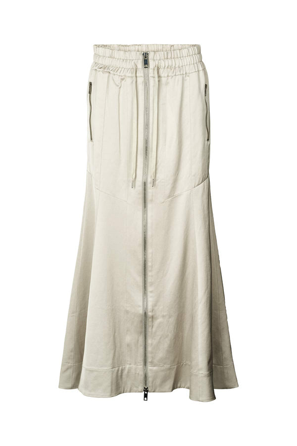 Parel - Techno drape flared skirt I Oyster Oyster XS 1 - Rabens Saloner