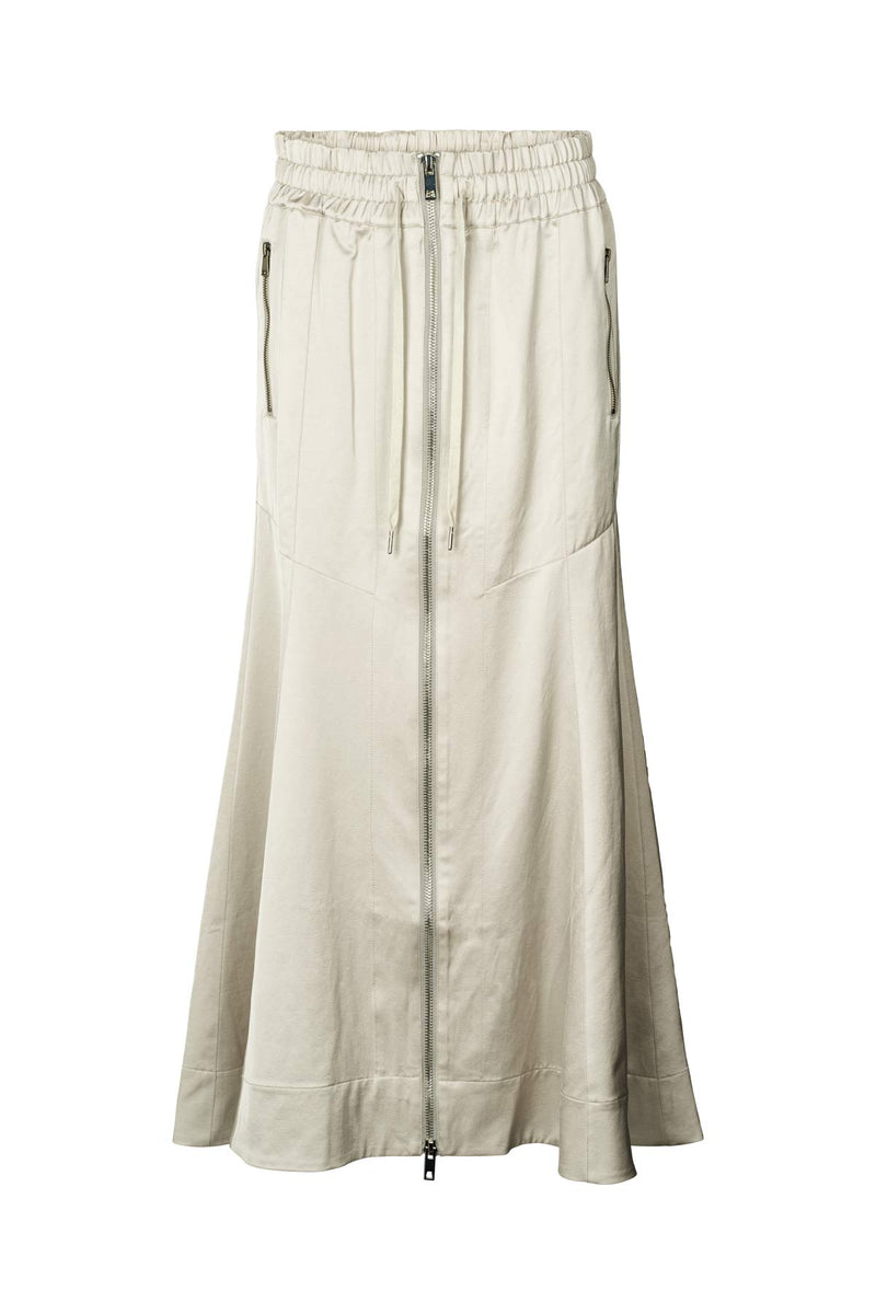 Parel - Techno drape flared skirt I Oyster Oyster XS 1 - Rabens Saloner