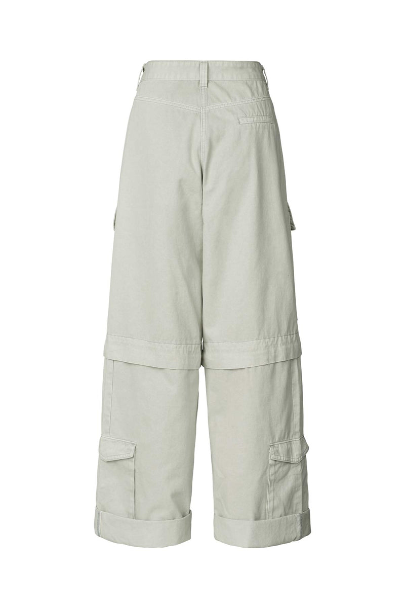 Pammi - Canvas light cargo pants I Grey cloud 7 - Rabens Saloner