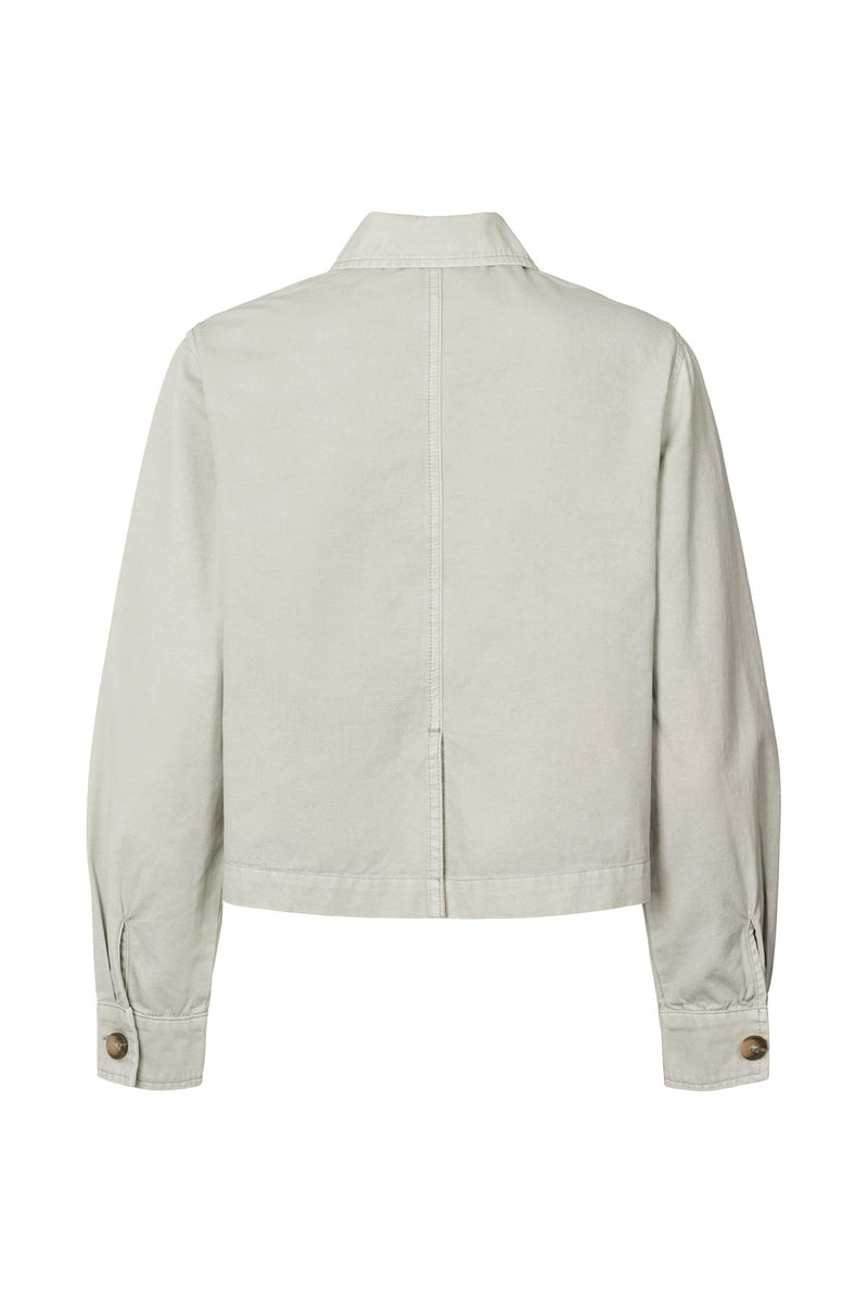 Neva - Canvas light short jacket I Grey cloud 4 - Rabens Saloner