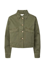 Neva - Canvas light short jacket I Deep green Deep green XS 1 - Rabens Saloner