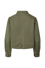 Neva - Canvas light short jacket I Deep green 2 - Rabens Saloner