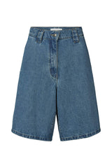 Raha - Denim wide shorts I Washed indigo Washed indigo XS 3 - Rabens Saloner