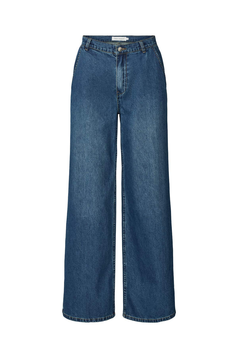 Inez - Soft denim pant I Washed indigo Washed indigo 25 4 - Rabens Saloner