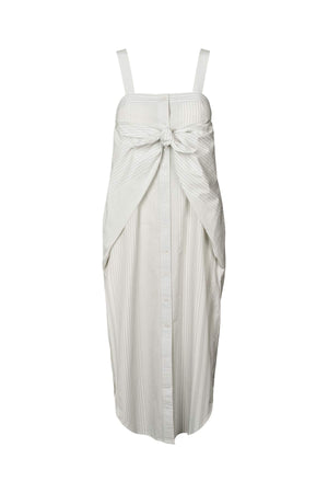 Bondie - Medley stripe tie front dress I Dirty chalk stripe Dirty chalk stripe XS 3 - Rabens Saloner