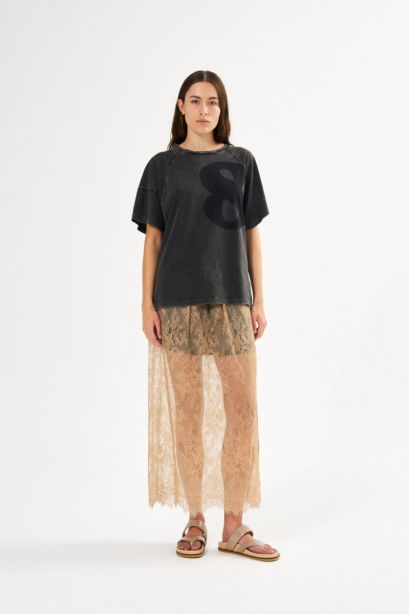 Blessing - Sheer lace skirt I Dark shadow combo 1 - Rabens Saloner