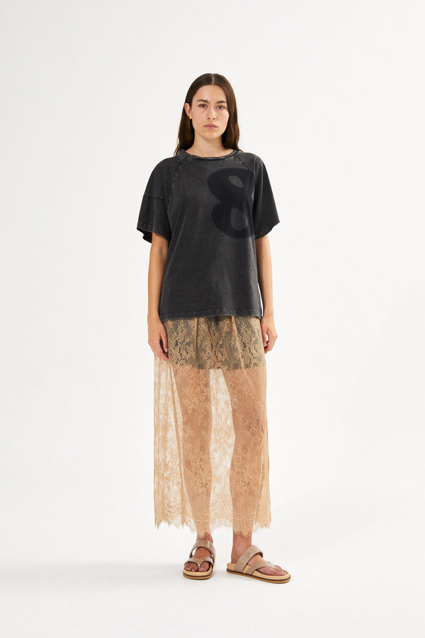 Blessing - Sheer lace skirt I Tobacco combo 1 - Rabens Saloner