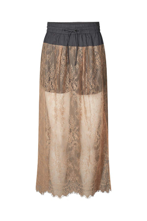 Blessing - Sheer lace skirt I Dark shadow combo Dark shadow combo XS 3 - Rabens Saloner