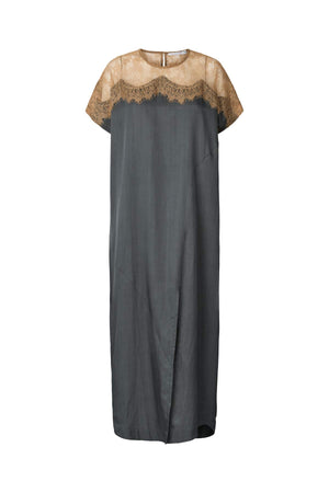 Botilla - Sheer lace t-shirt dress I Dark shadow combo Dark shadow combo XS/S 3 - Rabens Saloner