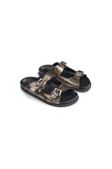 Oxana - Buckle sandal I Gun metal Gun metal 36 1 - Rabens Saloner