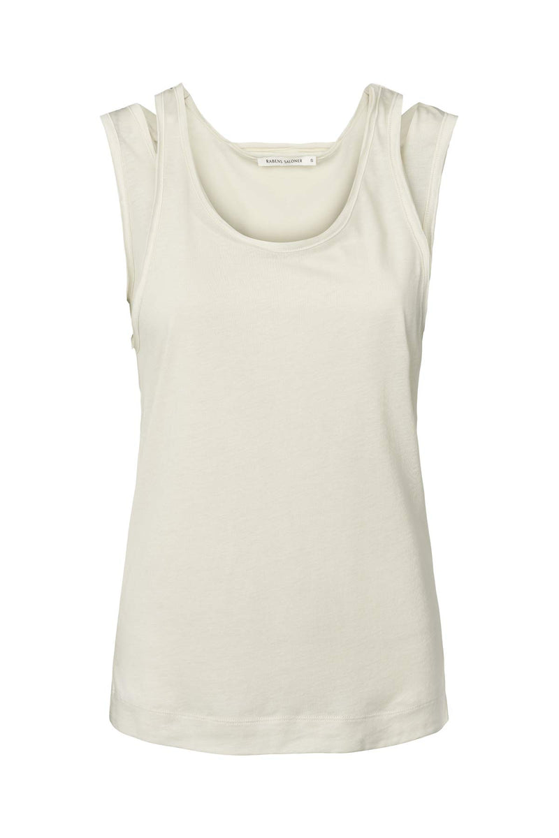 Darling - Double jersey tank top I Dirty chalk Dirty chalk XS 6 - Rabens Saloner