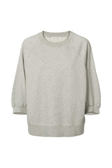 Nona - Sweat raglan 3/4 sleeve top I Grey melange Grey melange XS/S 3 - Rabens Saloner